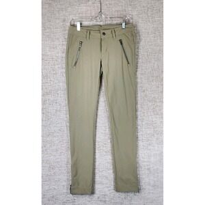 Stio Hiking Outdoor Pants Womens 2 Beige 28x31 Stretch Zip Pockets/Cuffs Gorp
